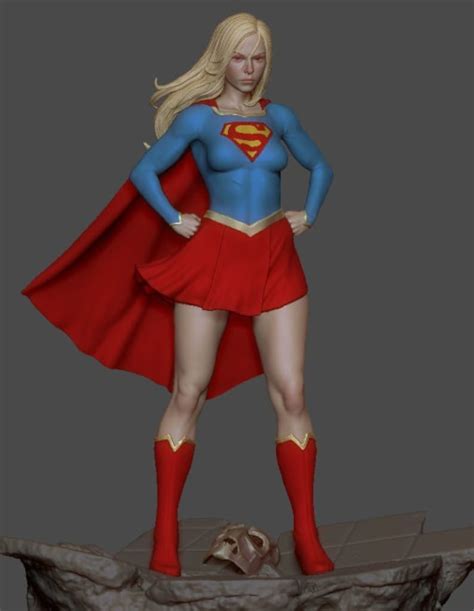 Supergirl Dc Comics Nsfw 3d Stl Printable Model Figurine Etsy Hong Kong