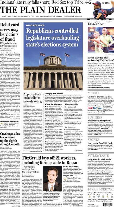 The Plain Dealer's Front Page for May 25, 2011 - cleveland.com