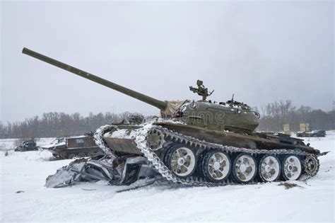 Soviet Tank T 54 At The Training Ground Editorial Image Image Of