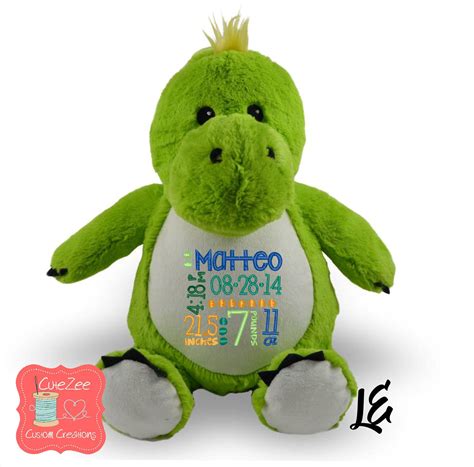 Personalized Dinosaur Stuffed Animal Personalized Baby T Etsy In