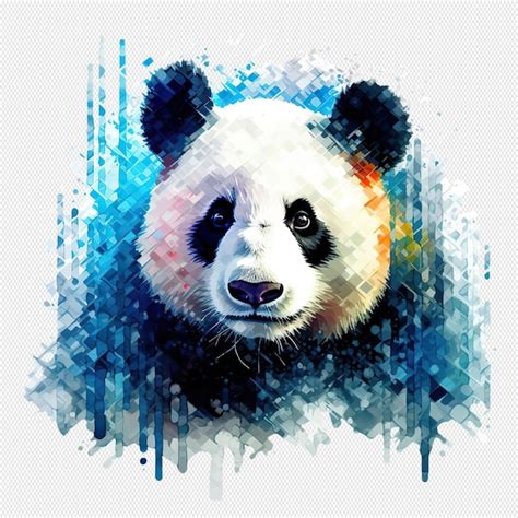 Premium Psd Panda Illustrated In Watercolor