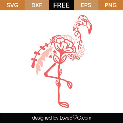 Free Decorative Flamingo Svg Cut File