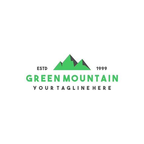 Premium Vector Creative Green Mountain Logo Design
