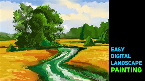 Easy Digital Landscape Painting Digital Painting With Rebelle 3