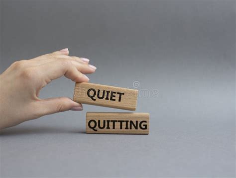 Quiet Quitting Symbol Concept Word Quiet Quitting On Wooden Blocks