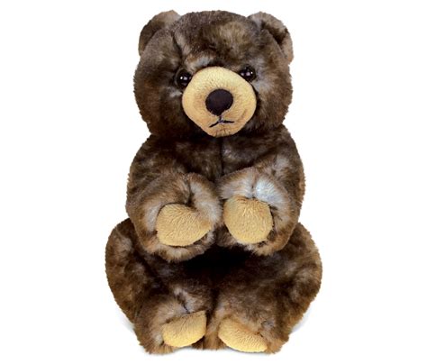 Sitting Plush Grizzly Bear Super Soft Grizzly Bear Toys