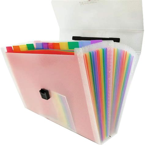 26 Accordion Folder Plastic Extension A4size Letter Handle Portable
