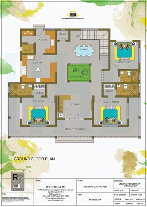Kerala Traditional House Plans With Courtyard