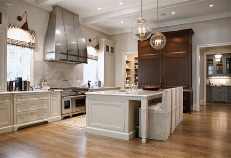 In this georgia farmhouse, you can't help but be drawn into the open and inviting kitchen. Warm White Kitchen Design & Gray Butler's Pantry - Home ...