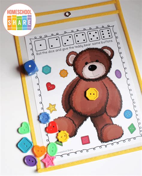 Teddy Bear Math Mat Homeschool Share