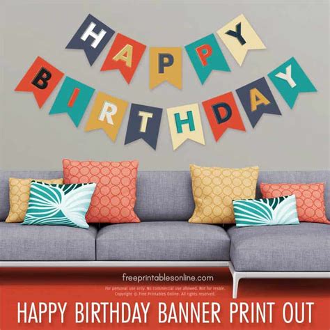 Free printable happy birthday templates. Happy Birthday Banner Print Out - Free Printables Online