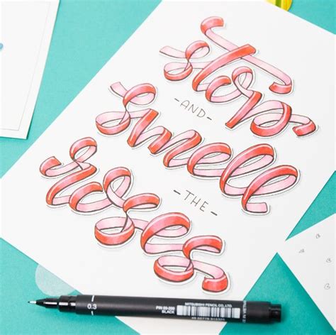 Learn Ribbon Lettering With Our Step By Step Guide Hand Lettering