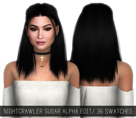 Simpliciaty Nightcrawler`s Sugar Hair Retextured Sims 4 Hairs