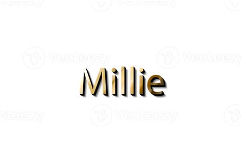 Free Millie Nombre 3d 15732952 Png With Transparent Background