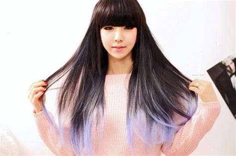 Amazing Korean Wig Makeup And Sweater Korean Hair Color Dipped