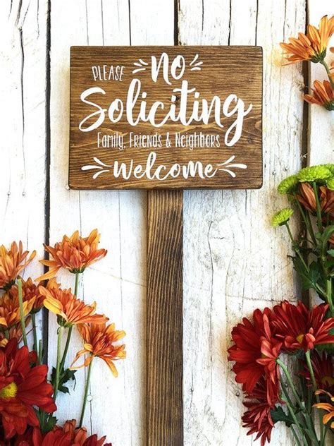 No Soliciting Sign With Stake 6x8 Do Not Disturb Sign No Solicitation