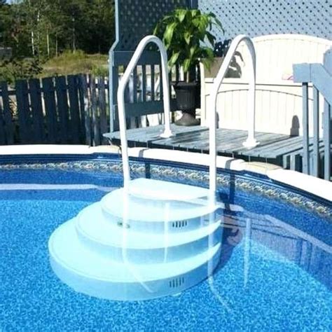 Diy Walk In Steps For Above Ground Pool 2021 Doughboy Combo Recessed