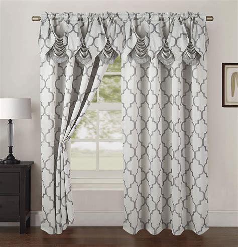 Explore our collection of handcrafted drapes and custom curtains, made from over 400 materials in 8 stunning styles. Elegant Comfort Quatrefoil Jaquard Look Curtains with ...