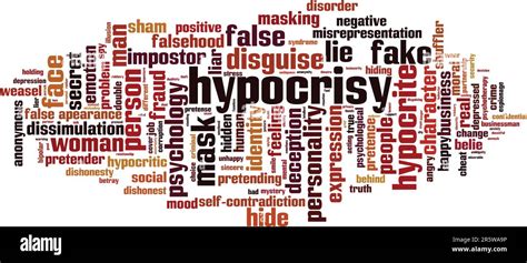 Hypocrisy Word Cloud Concept Collage Made Of Words About Hypocrisy