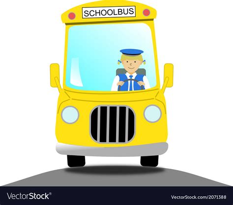 Female School Bus Driver Royalty Free Vector Image
