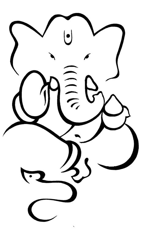 رسم الفيل، رسم غانيشا، فن خط Ganpati لوحة بالألوان المائية بيضاء