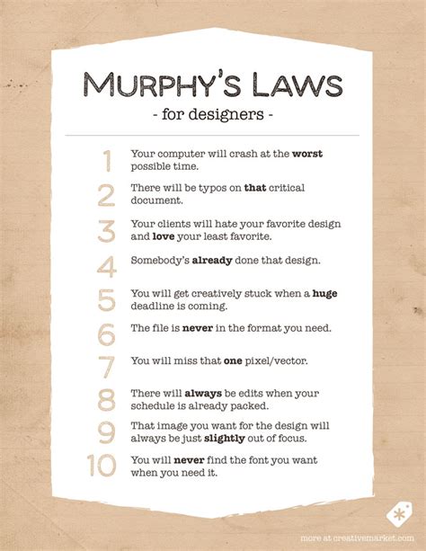 10 Funny Murphys Laws For Designers
