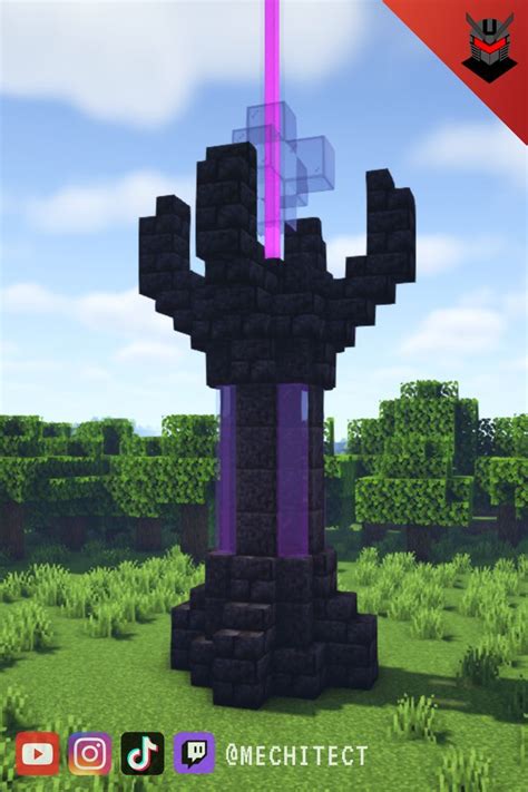 Minecraft Beacon Tower In 2023 Minecraft Structures Minecraft