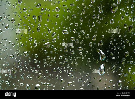 Wet Rain Drops On Windows Stock Photo Alamy