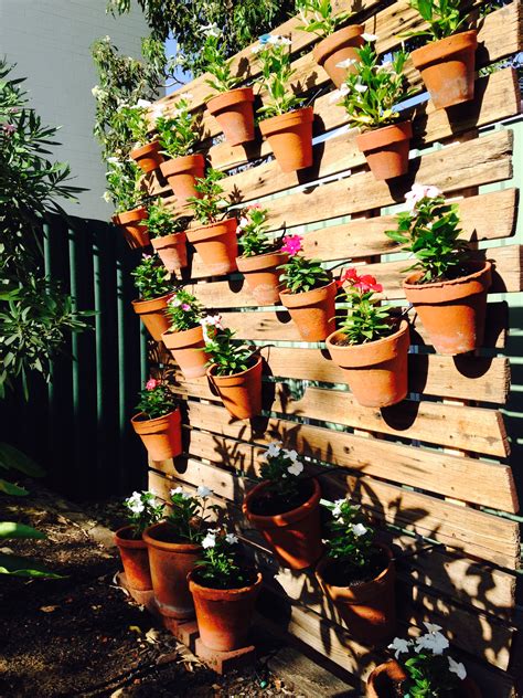 Vertical Garden From Old Pots And A Brok Bunnings Workshop Community