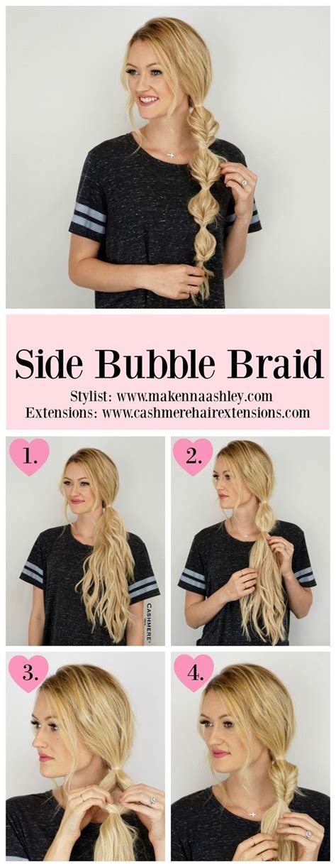 Side Bubble Braid Tutorial Cool Braid Hairstyles Braided Hairstyles