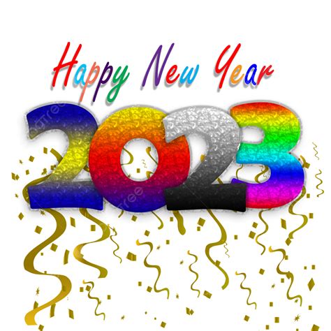 Happy New Year 2023 Vector Illustration Festival 2023 Vector Psd Png