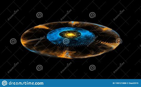 Glowing Stargate Event Horizon Portal Time Travel Outer Space Stock