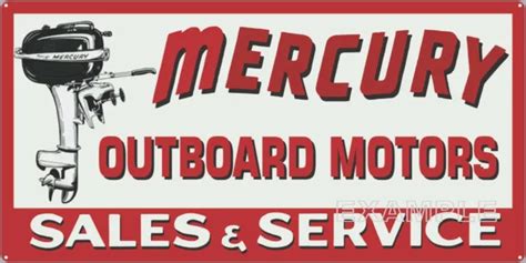 Mercury Outboard Motors Marine Vintage Old Sign Remake Aluminum Size