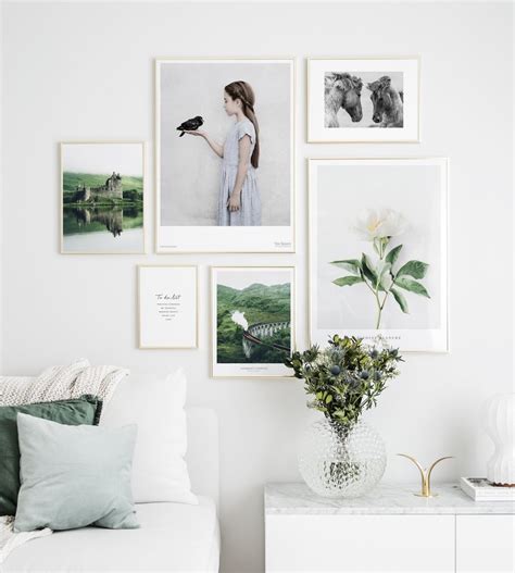 Picture Wall Beautiful Motifs Gold Frames Gallery Wall Inspiration