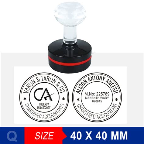 Ca Round Stamp Round Stamp For Chartered Accountants Office Round