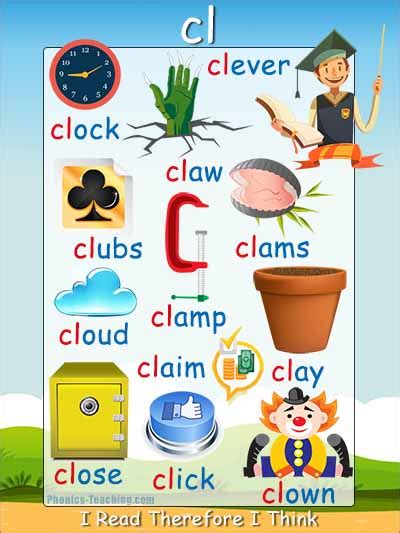 Cl Words Cl Phonics Poster FREE Printable Ideal For Phonics Practice
