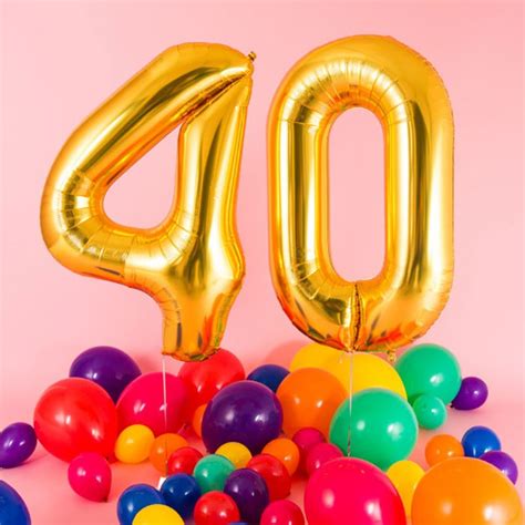 (this can also be a future date, we will ask. Foil Balloons - 40th Birthday | GettingPersonal