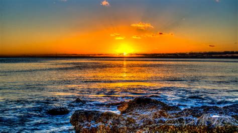 Download Wallpaper 1920x1080 Sunset Horizon Sea Surf Hawaii Ocean Full Hd Hdtv Fhd 1080p