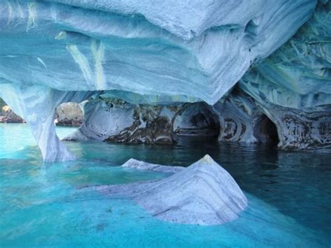 Marble Caverns Of Carrera Lake Chile Central America South America