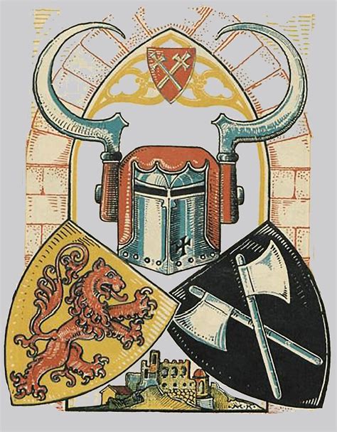Coat Of Arms Medieval Teutonic Knight In Riga By Edsimoneit Redbubble