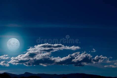 A Night Of Luminous Full Moon Stock Image Image Of Nature Moon