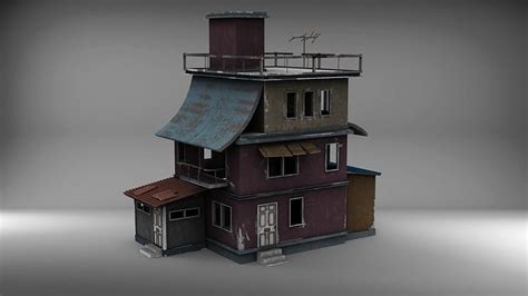 3d Model Pubg Mobile House 3d Model Game Ready Low Poly Vr Ar Low