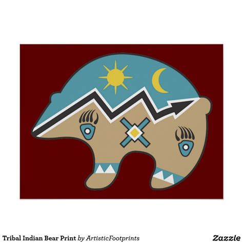 Tribal Indian Bear Print Native American Quilt Native American Totem