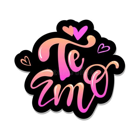 Te Amo Translated From Spanish I Love You Stock Vector Illustration