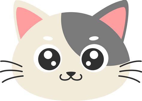 Cute Cat Face Illustration 36444034 Png
