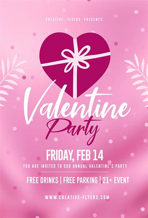 Free Valentines Day Flyer Template Creative Flyers