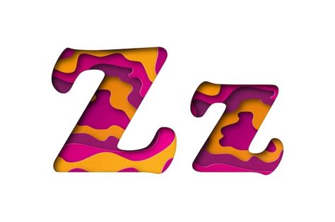 Premium Vector Modern Paper Art Of The Colored Letter Z Vector