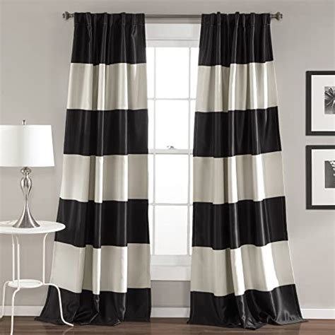 Black And White Striped Curtains