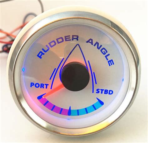 New Type White Rudder Angle Gauge 52mm Rudder Angle Meters For Boat