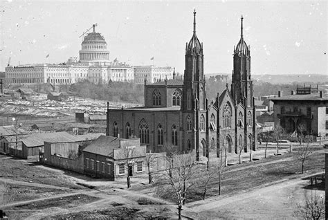 The Capitol Building Under Construction In 1863 Washington Dc